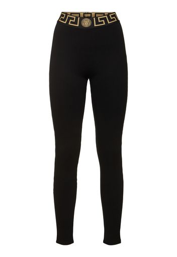 Leggings In Jersey Con Logo