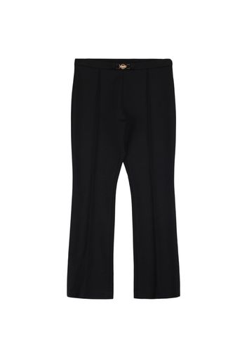 Pantaloni In Cotone Stretch Con Fibbia Logo