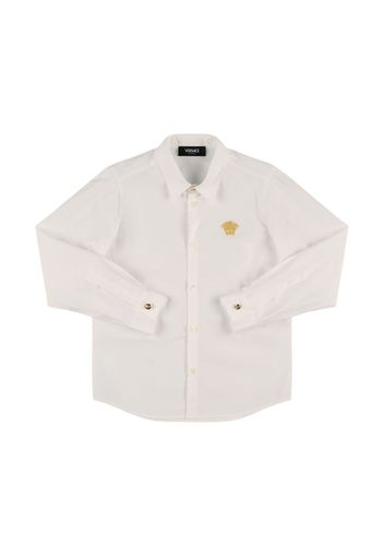 Embroidered Logo Cotton Poplin Shirt