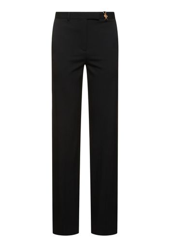 Pantaloni Casual In Lana Stretch