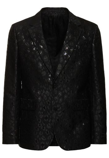 Blazer In Lurex Jacquard Leopardato