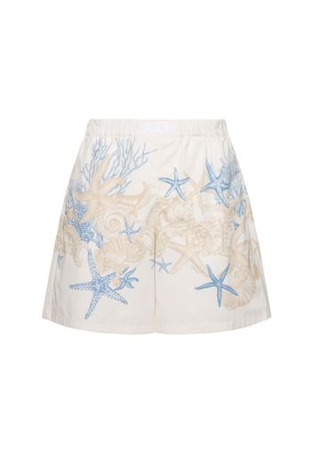 Shorts In Cotone Con Stampa Logo