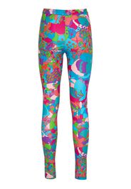 Leggings Vita Alta In Jersey Stampato