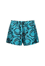 Shorts Mare In Nylon Stampa Barocco