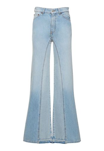 Jeans Bianca In Denim Di Cotone