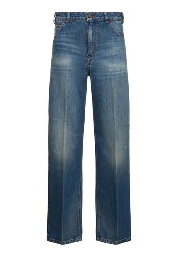 Relaxed Faded Straight Jeans