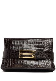 Pochette B Buckle Chain In Pelle Goffrata