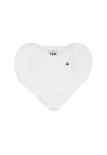 Top Heart In Popeline Con Logo