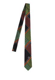 Cravatta In Seta Tartan 7cm