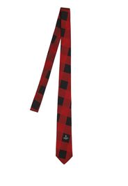 Cravatta In Seta Check 7cm