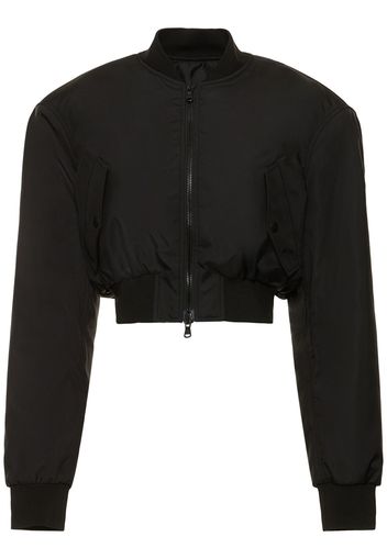 Tailored Cropped Tech Bomber Jacket