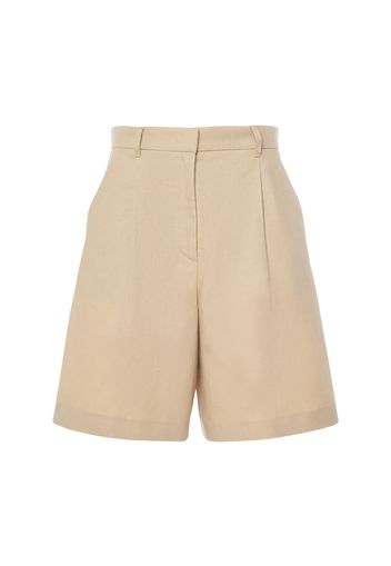 Ecuba Cotton & Linen Canvas Shorts