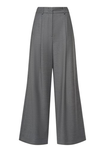 Melodia Wool Blend Flannel Wide Pants