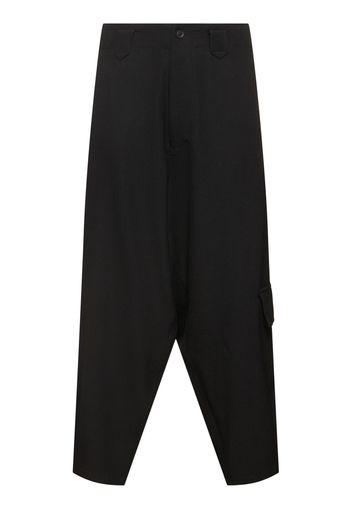 Pantaloni In Gabardina Di Lana