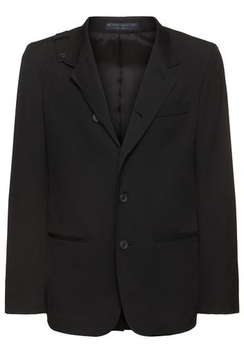 Blazer Monopetto In Gabardina Di Lana