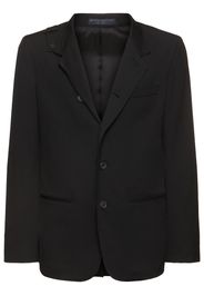 Blazer Monopetto In Gabardina Di Lana