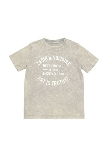 T-shirt In Cotone Organico Con Stampa