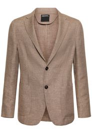 Linen & Cotton Single Breasted Blazer