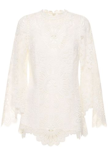 Chintz Doily Lace Long Sleeve Top