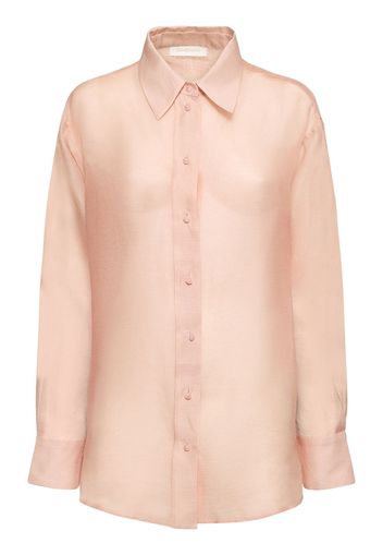 Camicia Lvr Exclusive In Organza Di Seta E Lino