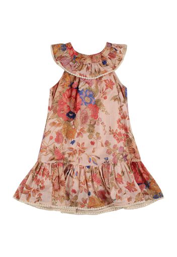 Floral Print Cotton Muslin Dress