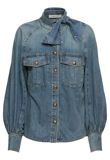 Camicia Illustration In Denim