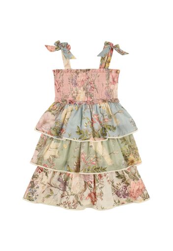 Floral Print Cotton Muslin Dress