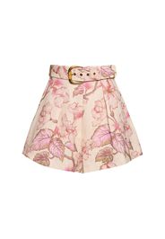 Matchmaker Tuck Printed Linen Shorts