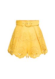 Pop Linen Embroidered Shorts