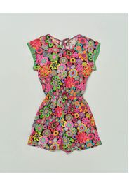 Copricostume smanicato in fantasia crochet multicolor