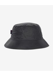 Berretto Barbour blu a pescatore in cotone cerato