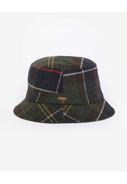 Bucket hat Heidi Barbour verde a fantasia tartan in misto lana