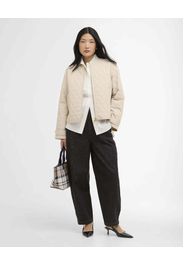 Giacca trapuntata a rombi Barbour Whillan color gesso con zip frontale