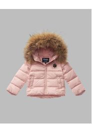 Piumino Blauer rosa con cappuccio fisso e pelliccia staccabile