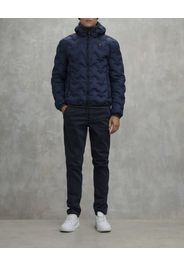 Piumino Piery Blauer blu con cappuccio fisso e trapuntatura spinata effetto 3D laserato