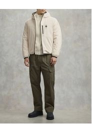 Giubbino Derry panna in neoprene con cappuccio e imbottitura in piuma