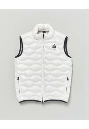 Piumino gilet Blauer Danny bianco trapuntato ad onde