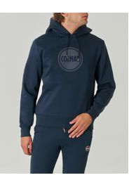 Felpa Colmar Originals blu con cappuccio e logo bollo applicato sul petto
