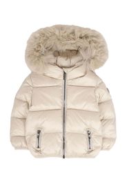 Piumino Colmar in nylon avorio imbottito con cappuccio