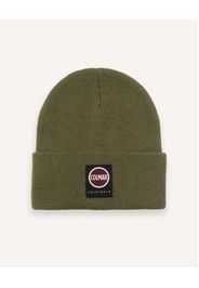 Berretto Colmar Originals verde oliva con risvolto e logo patch Colmar Originals applicato