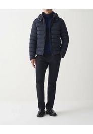 Piumino con cappuccio staccabile Colmar Originals blu in nylon crinkle imbottito in piuma