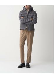 Piumino Colmar Originals grigio bi-tessuto con cappuccio e inserti su spalle e tasche in tessuto stretch