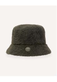 Cappello alla pescatora verde militare Colmar Originals in tessuto teddy con patch logo in gomma