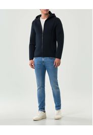 Giubbino Colmar Originals blu in tessuto stretch simil neoprene con cappuccio