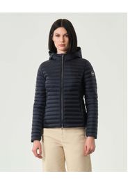 Piumino sfiancato blu Colmar Originals con imbottitura leggera in piuma naturale e cappuccio fisso