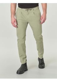 Pantalaccio Mitte verde salvia in popeline di cotone stretch