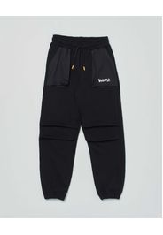 Pantalone jogger Disclaimer nero in felpa di cotone con tasconi in mesh