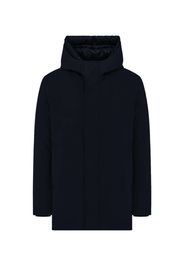 Parka Duno blu in tessuto 2-Layer bi-stretch imbottito in piuma