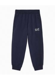 Pantaloni jogger EA7 blu in felpa di cotone