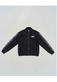 Felpa EA7 nera in neoprene con zip linea natural ventus